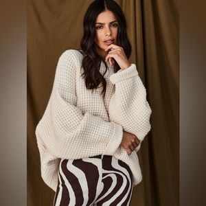 NWT - Oversized Waffle Knit Sweater